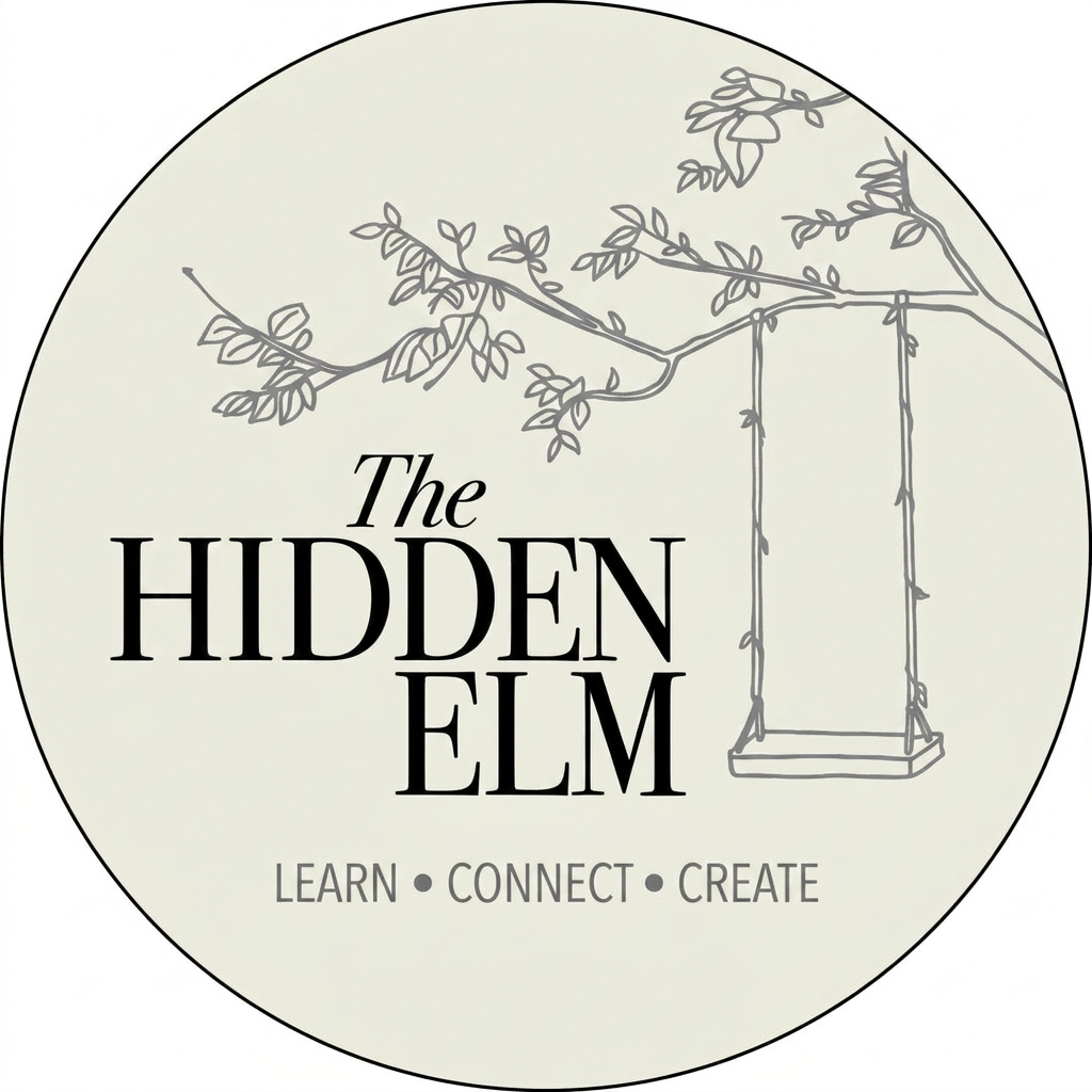 Under the elm The Hidden Elm logo — Learn, Connect, Create